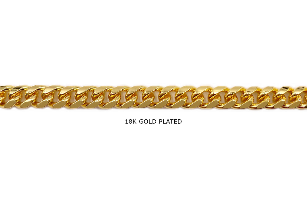 BCH1309 18k Gold Plated Rounded Curb Chain