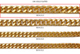 BCH1313  18k Gold Plated Curb Chain
