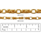 BCH1318 18k Gold Plated Chainmail and Oval Link Chain