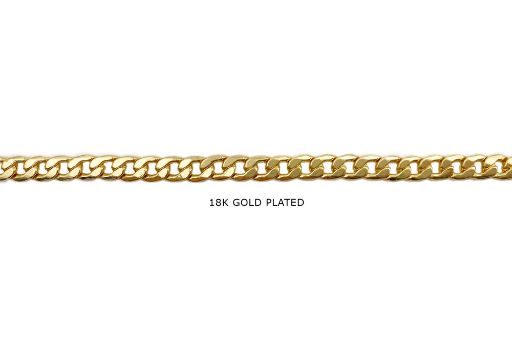 18k Gold Plated Curb Chain