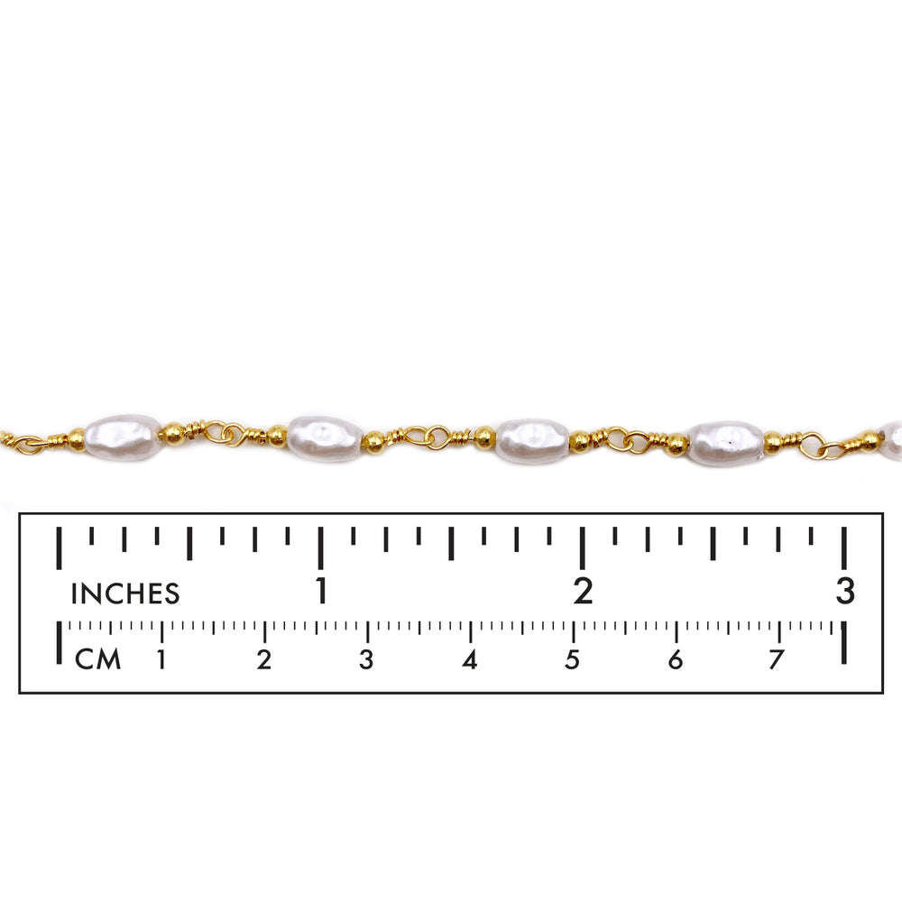 BCH1331 Imitation Pearl Beaded Chain