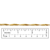 BCH1334  18 Karat Gold Plated Swirl Chain