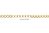  Flat Curb Chain 18k Gold Plated