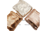 BMS1001 Brass Metallic Mesh Sequin Chain Sheet CHOOSE COLOR BELOW