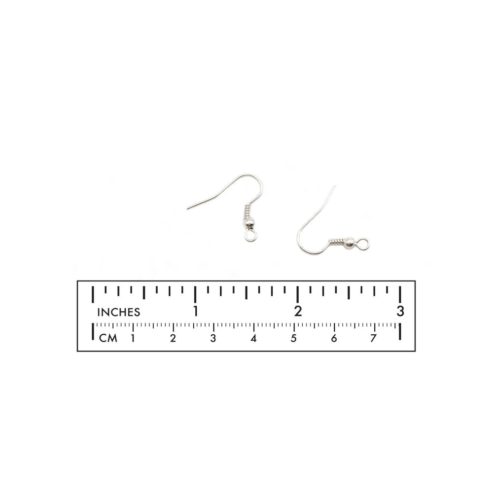 FHLF1001  Earring Hook With Ball & Coil CHOOSE COLOR FROM DROP DOWN ARROW