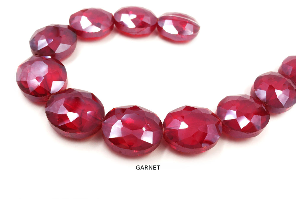GB1755 Faceted Oval Crystal Stone 20mmX24mm In All Colors CHOOSE COLOR FROM DROP DOWN ARROW