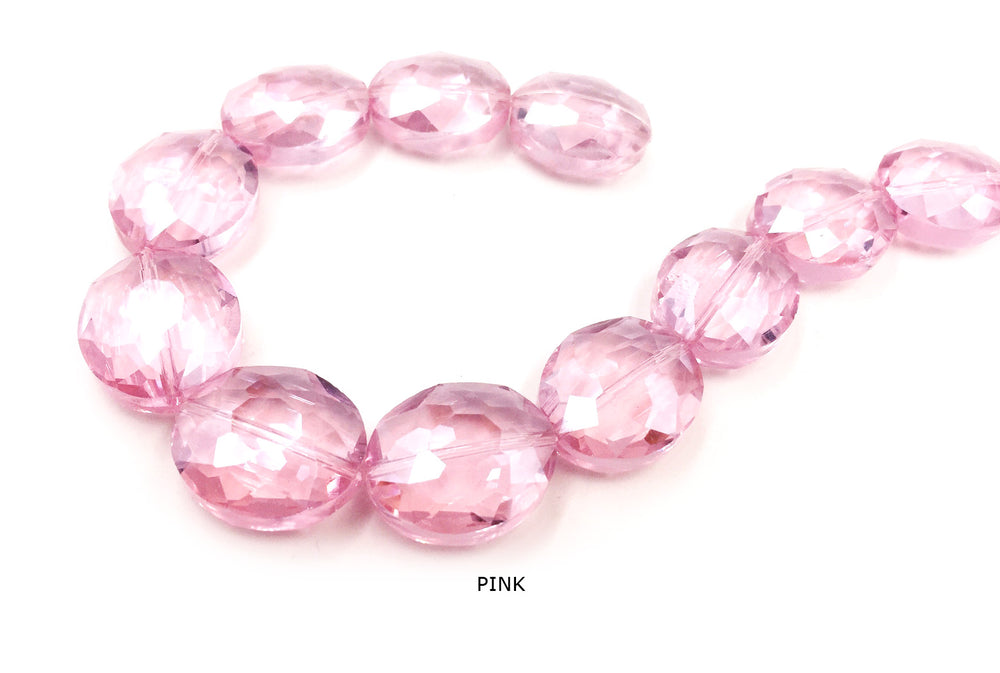 GB1755 Faceted Oval Crystal Stone 20mmX24mm In All Colors CHOOSE COLOR FROM DROP DOWN ARROW