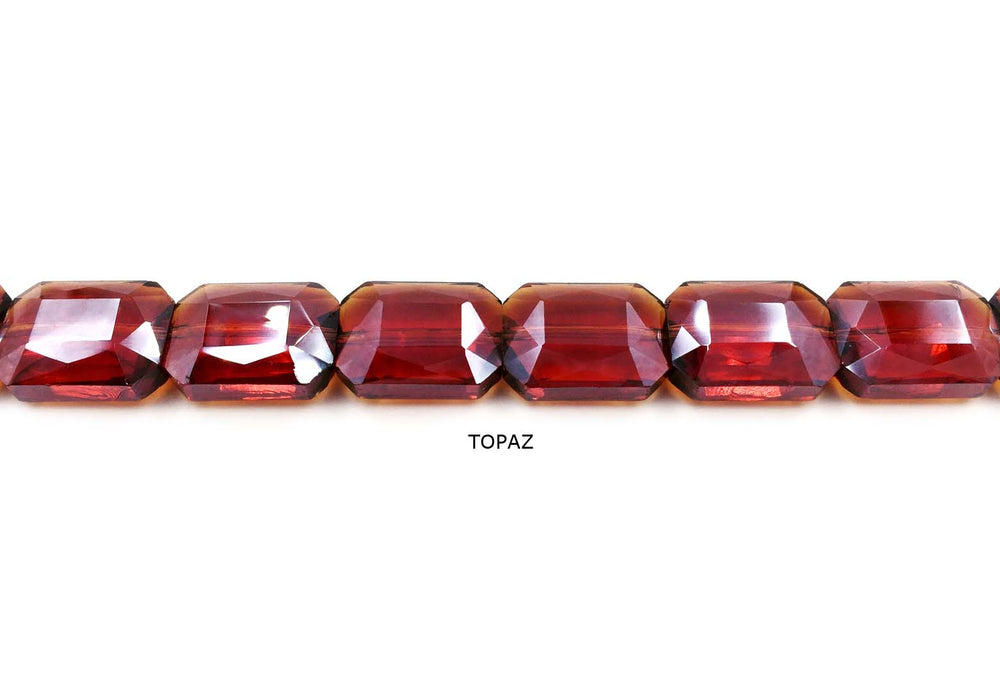GB1759 Faceted Rectangle Crystal 13mmX18mm All Colors CHOOSE COLOR FROM DROP DOWN ARROW