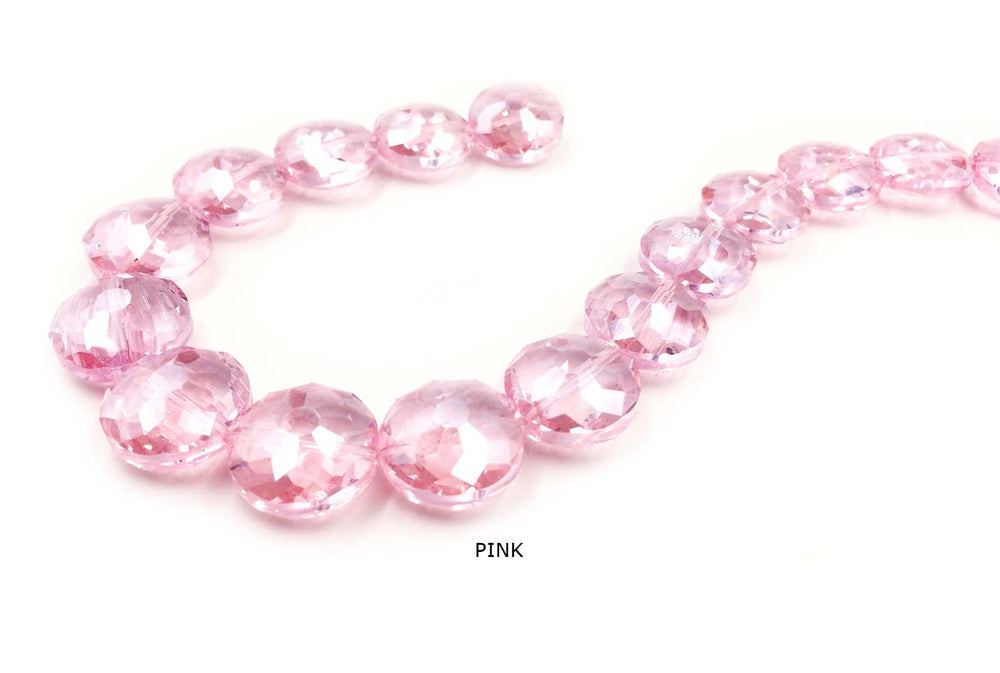 GB1760 Faceted Round Crystal 18mm All Colors CHOOSE COLOR FROM DROP DOWN ARROW