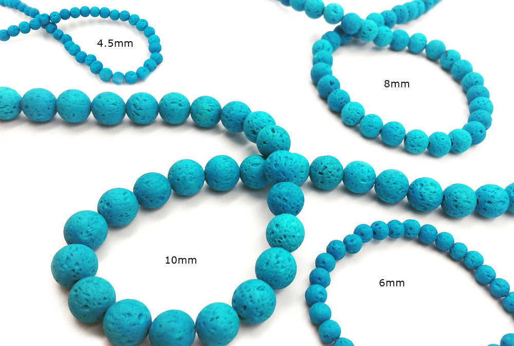 GS1562 Turquoise Lava Bead CHOOSE SIZE BELOW