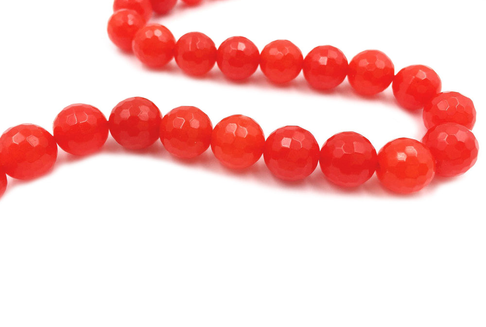 GS2356.02.03.04 Red Faceted  Gemstone 8mm, 10mm, 12mm