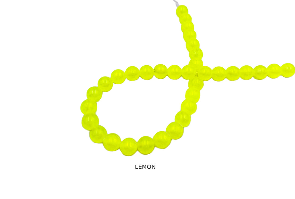 GSA1077-13  6MM Round Lemon Gemstones Beads