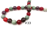 GSA1079-02 Faceted Gemstone 10mm Red Mix Colors CHOOSE COLOR BELOW