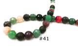 GSA1079-02 Faceted Gemstone 10mm Red Mix Colors CHOOSE COLOR BELOW