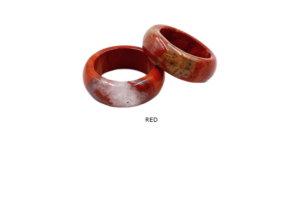 GSR1006  Solid Howlite, Red Gemstone Rings  CHOOSE COLOR BELOW
