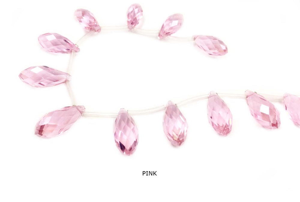 GB1761 Faceted Crystal Tear Drop 12mmX25mm All Colors CHOOSE COLOR FROM DROP DOWN ARROW