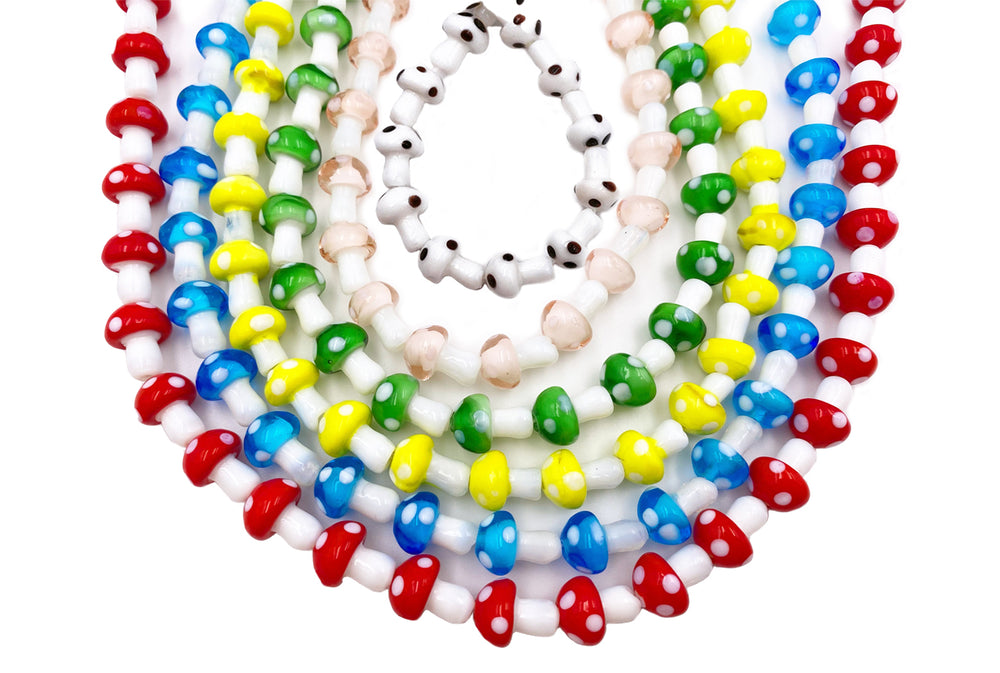 Millefiori Colorful Mushroom Beads - Millefiori Mushroom Beads - Millefiori  Glass Beads – Athenian Fashions Inc.