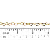 MC1128 Heart Link Chain 18k Gold Plated