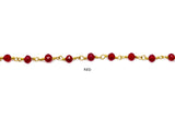 MC1176 Rosary Chain With Glass Beads - CHOOSE COLOR BELOW