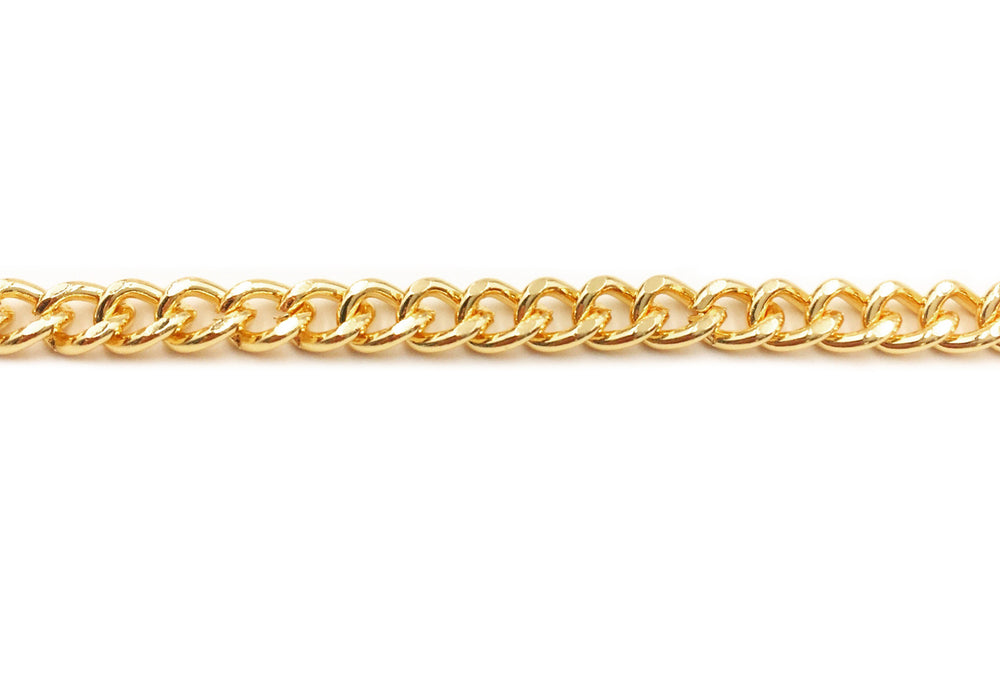 MCSX-112/2DC  18K Gold Plated Curb Chain