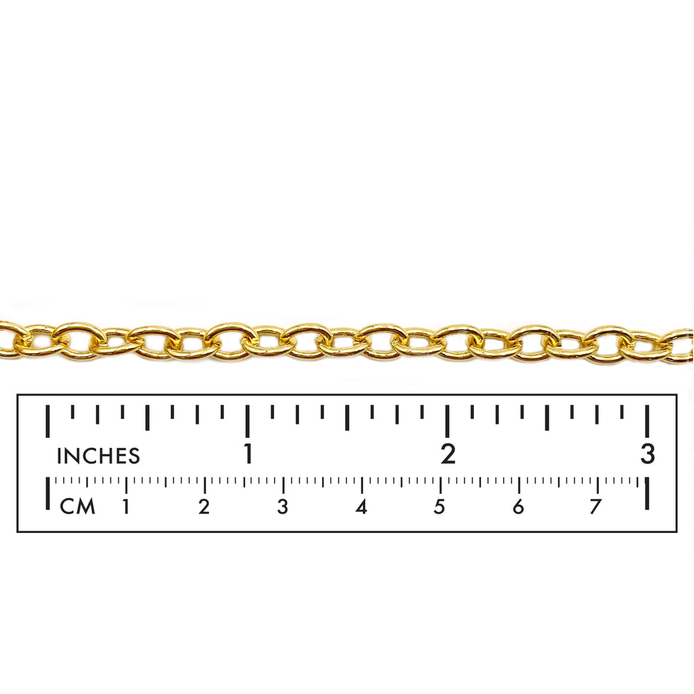 MCSX214S  18 Karat Gold Plated Cable Chain