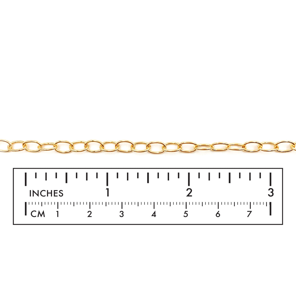 MCSXSH154 18 Karat Gold Plated Cable Chain