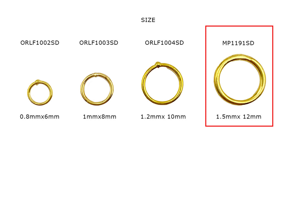 MP1191SD 1.5mm X 12mm Soldered O-Ring