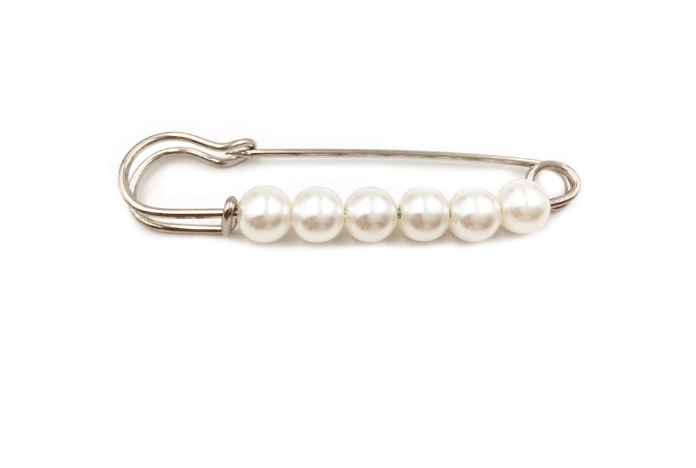 MP3804 Pearl Brooch - Safety Pin