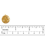 MP3888  Cubic Zirconia Moon & Star Coin Charm/Pendant 18k Gold