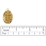 MP3907 18k Gold Plated Dipped Religious Coin Pendant