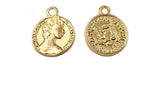 MP3912 18k Gold Plated Coin Charm/Pendant