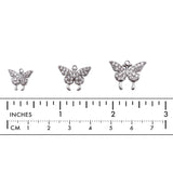 MP3915-16-20 Cubic Zirconia Butterfly Charm/Pendant CHOOSE COLOR BELOW