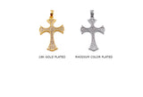 MP3934 Cubic Zirconia Cross Pendant - Rosary Pendant