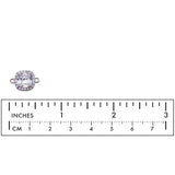 MP4019DR Rounded Square Cubic Zirconia Bead Connector - CHARM