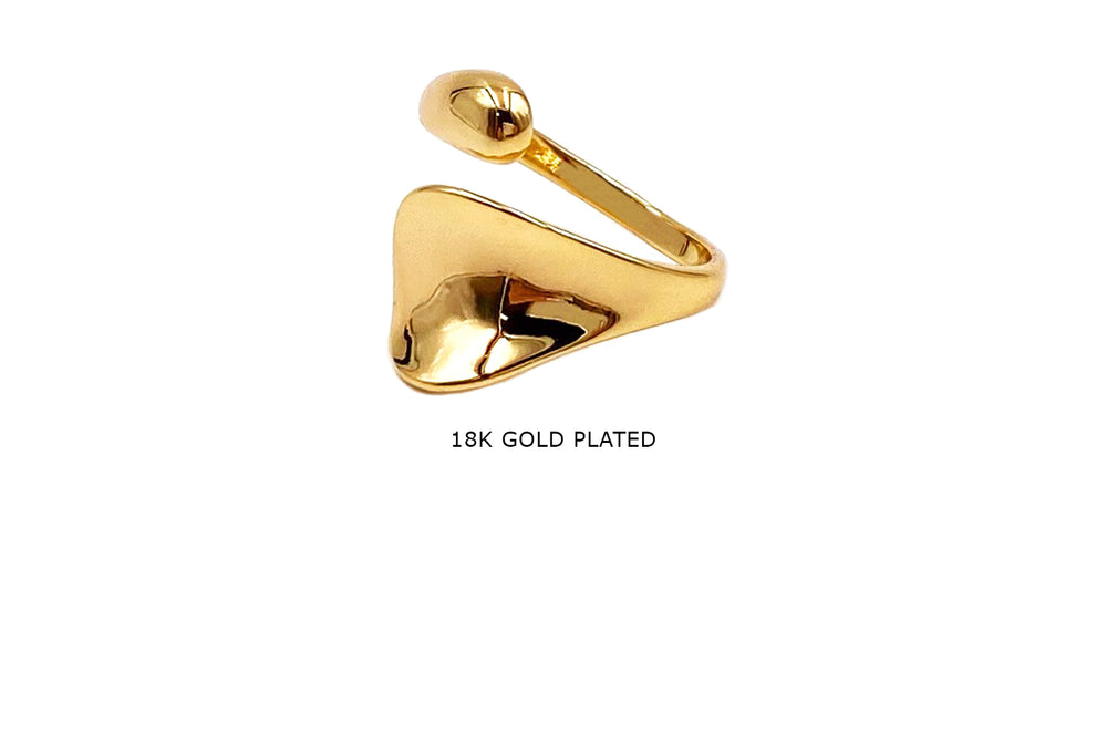 MP4076  18K Gold Plated Chunky Bold Ring