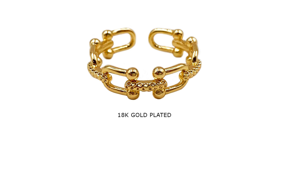 MP4089  18k Gold Plated Contemporary Ring