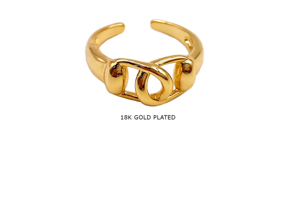 MP4094  18k Gold Plated Intertwined Contemporary Ring