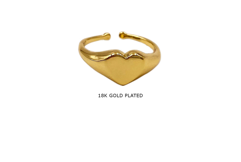 MP4187  18k Gold Plated Heart Ring