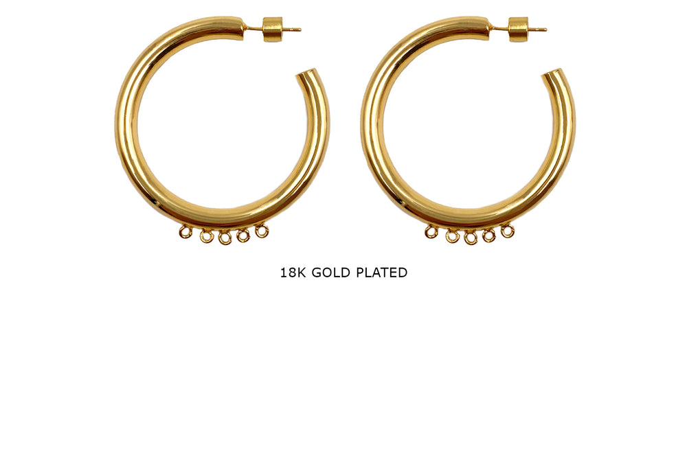 MP4203  Round 44mm Earring Hoop With Five Loops