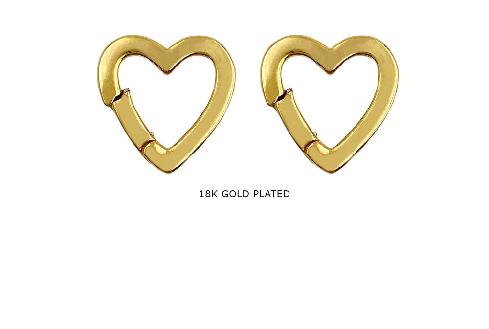MP4264 18k Gold Plated Heart Clasps