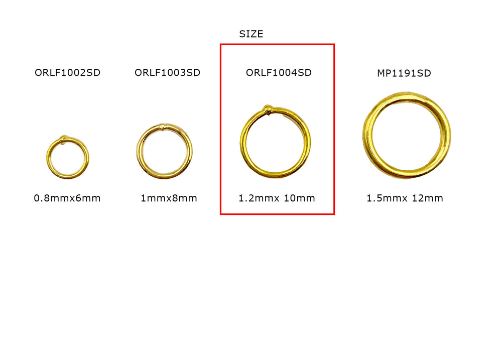 ORLF1004SD 1.2mm X 10mm Soldered O-Ring
