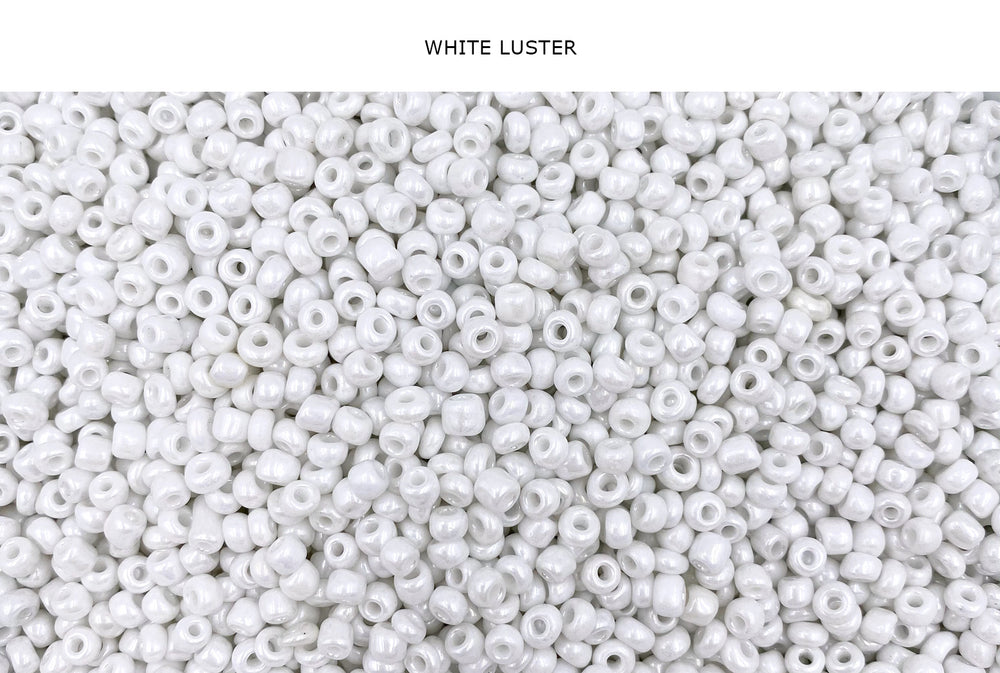 SBDF1006 White Luster 6/0  Seed Bead