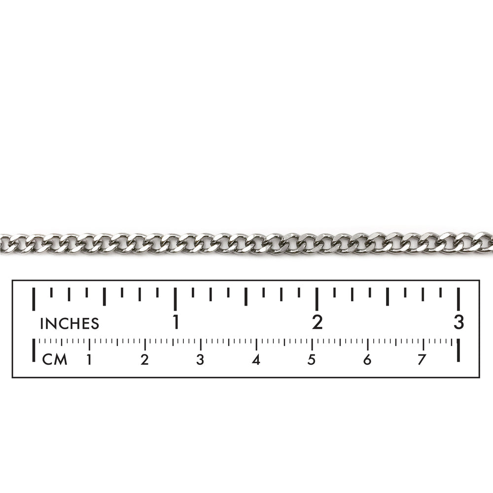 SSC1014 Stainless Steel Diamond Cut Curb chain CHOOSE COLOR BELOW