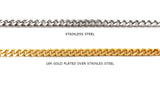 SSC1014 Stainless Steel Diamond Cut Curb chain CHOOSE COLOR BELOW