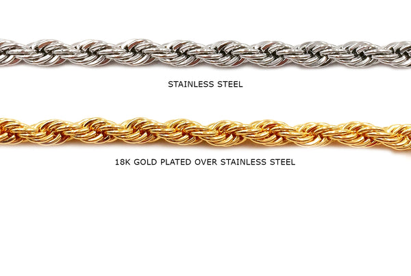 Right Left Rope Chain Stainless Steel Rope Chain Wholesale chains - Bead Store DIY – Athenian ...