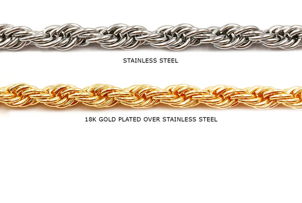 Right Left Rope Chain Stainless Steel Rope Chain Wholesale Chains - Bead Store – Athenian ...