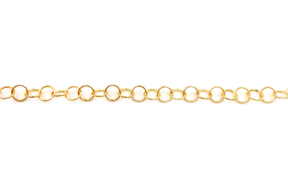 SSC1061 0.5mm x 4mm  18k Gold Plated O Ring Strand