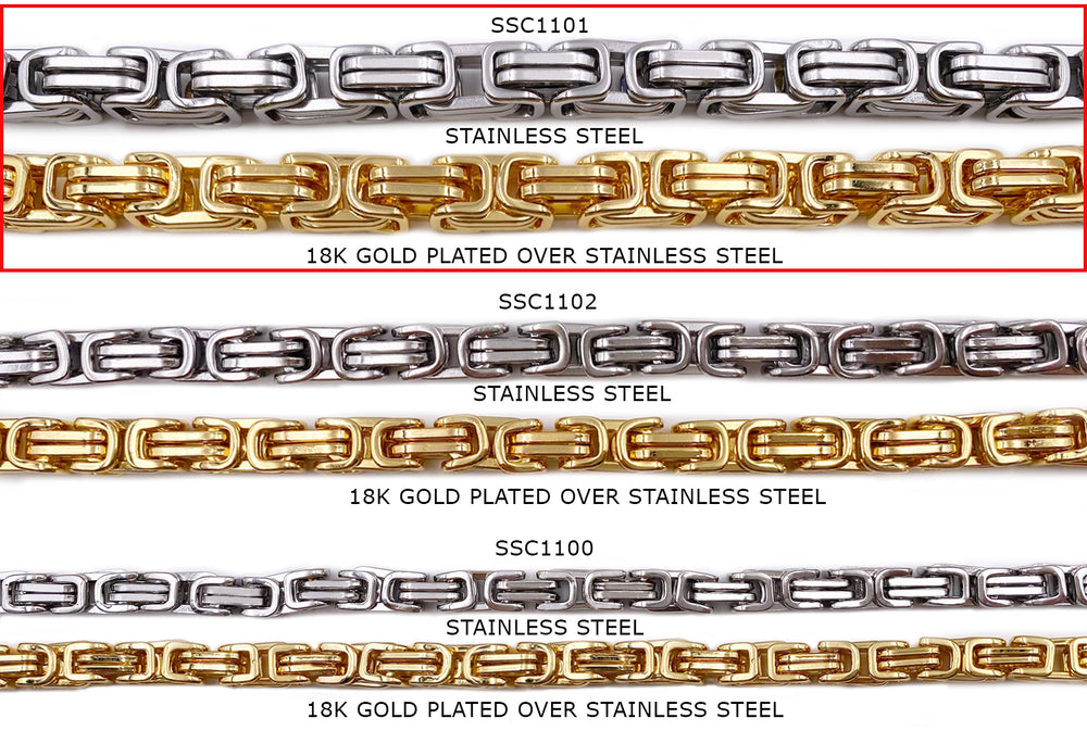 SSC1101 Chunky Rectangular Stainless Steel Chain CHOOSE COLOR BELOW