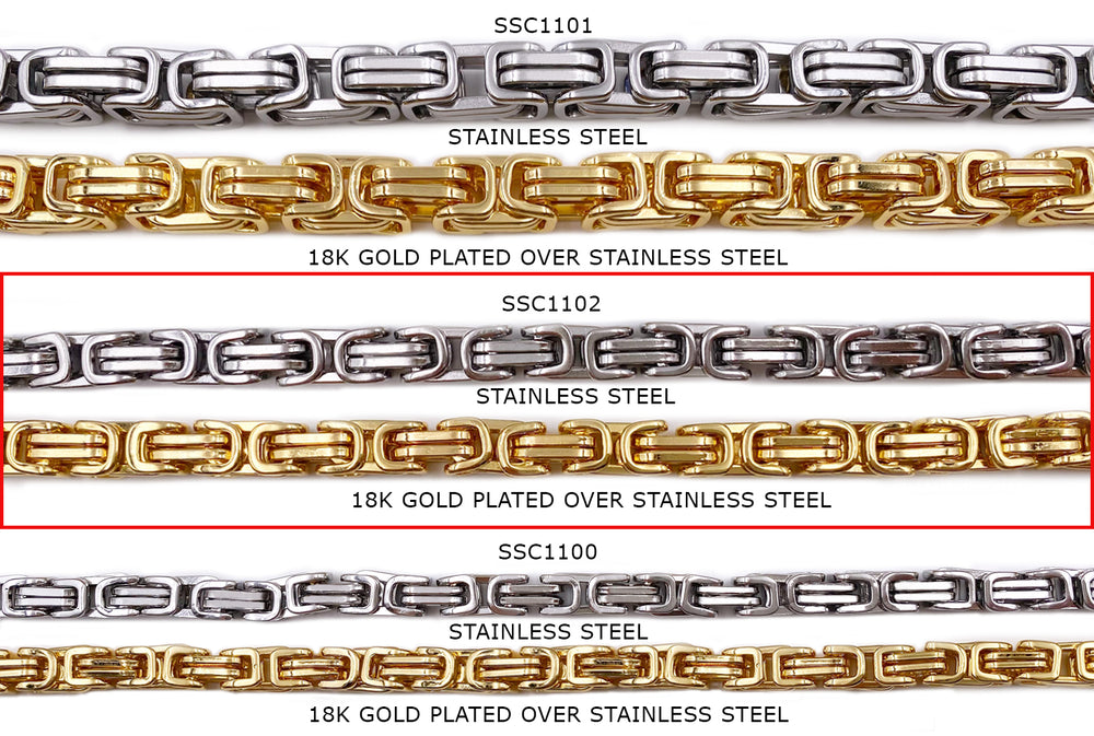 SSC1102 Chunky Rectangular Stainless Steel Chain CHOOSE COLOR BELOW