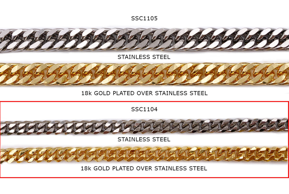 SSC1104 Stainless Steel Curb Chain CHOOSE COLOR BELOW